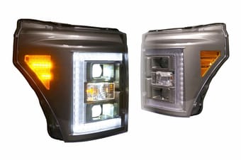morimoto xb hybrid led headlights: ford super duty (11-16) (pair / asm) lf553 - image