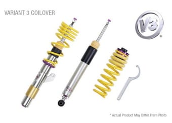 kw coilover kit v3 2018+ audi a5 (b9) cabrio quattro w/ electronic dampening (48.5mm) 352100cl - image
