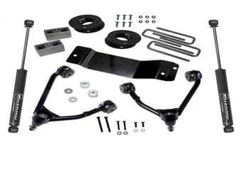 superlift 07-16 chevy silv 1500 4wd 3.5in lift kit w/ cast steel control arms & rear shocks 3700 - image