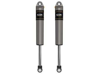 icon 1999-2024 ford f-250/f-350 super duty, 3-6" lift, rear, v.s. 2.5 aluminum series shock absorbers, internal reservoir, pair 37601p - image