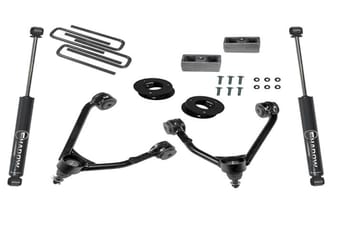 superlift 14-18 chevy silv 1500 2wd 3.5in lift kit w/ alum/stamped steel control arms & rear shocks 3800 - image