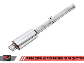 awe tuning 17-21 honda civic type r touring resonated mid pipe conversion kit 3815-11000 - image