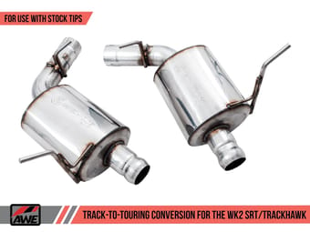awe tuning 14-21 jeep grand cherokee srt/trackhawk track-to-touring conversion kit (use w/stock tips) 3815-31001 - image