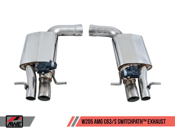 awe tuning 15-18 mercedes-benz w205 amg c63/s sedan track-to-switchpath conversion kit - non-dpe cars 3825-11012 - image
