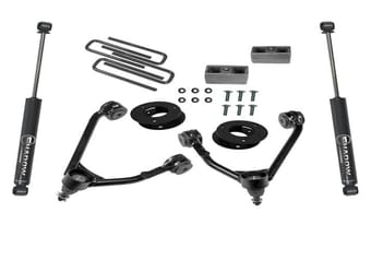 superlift 07-16 chevy silv 1500 2wd 3.5in lift kit w/ cast steel control arms & rear shocks 3850 - image