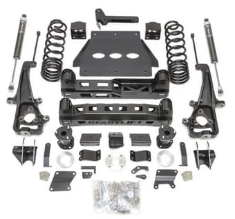 readylift 6" lift kit with falcon shocks and factory 22" wheels with big bore knuckle - ram 1500 - 2019-2022 44-19610 - image
