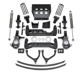 readylift 9" lift kit gm silverado/sierra 1500 2014-2018 w/ alum or stamped steel suspension w/falcon 1.1 monotube shocks 44-34900 - image