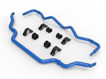 afe 08-20 nissan/infiniti 370z/q60/g37 v6-3.7l front and rear control sway bar set - blue 440-712001-l - image
