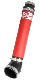 afe bladerunner intercooler tube cold side 3.5in 94-02 dodge trucks 5.9l - red 46-20067-r - image