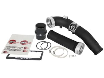 afe bladerunner 2.5-2.75in intercooler tube cold side w/ couplings & clamps kit 13-16 bmw 1/2/3/4 series 46-20229-b - image