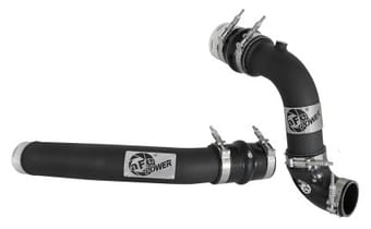 afe bladerunner 3in hot and cold side black intercooler tubes 2017 ford diesel trucks v8 6.7l (td) 46-20314-b - image