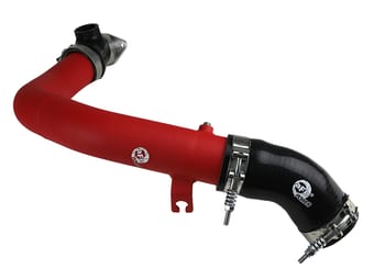 afe bladerunner 2.5in aluminium hot side charge pipe 15-21 subaru wrx 2.0t - red 46-20378-r - image