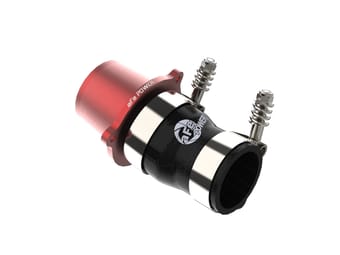 afe bladerunner 15-21 audi/vw a3/s3/gti/golf turbo muffler delete for oe charge pipe - red 46-20416-r - image