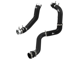 afe bladerunner black 3in aluminum charge pipe kit 20-21 gm diesel trucks v8-6.6l (td) l5p 46-20444-b - image