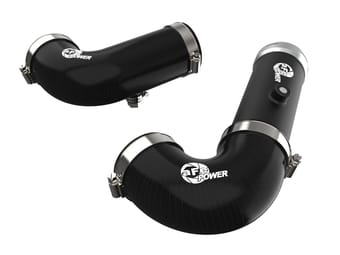 afe bladerunner intercooler hot & cold side tubes combo 20-21 gm trucks 3.0l (td) - black 46-20454-b - image