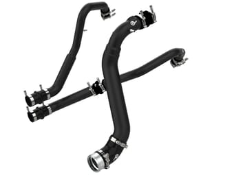 afe bladerunner intercoolers i/c tubes hot/cold 21 ford f-150 v6-2.7l (tt) - black 46-20474-b - image