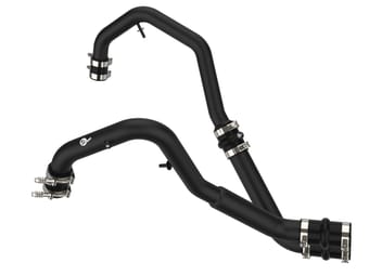 afe bladerunner intercooler hot charge pipe black 2-2.5in 21 ford f-150 v6-2.7l (tt) 46-20478-b - image