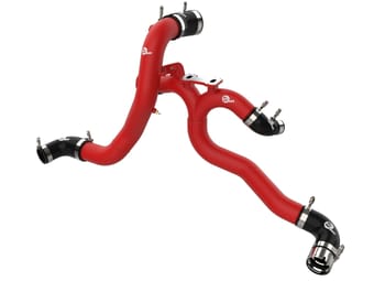 afe 18-22 kia/genesis singer/g70 v6-3.3l bladerunner alum hot/cold charge pipe kit red 46-20504-r - image