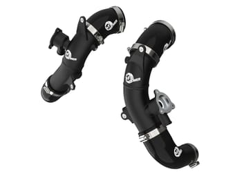 afe 2022 toyota tundra v6-3.5l (tt) bladerunner 2.5in aluminum hot charge pipe - black 46-20568-b - image