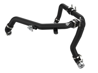 afe 21-22 ford bronco ecoboost v6-2.7ltt bladerunner alum hot charge pipe - black 46-20588-b - image