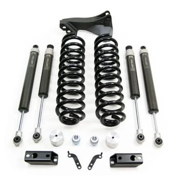 readylift 2.5" coil spring front lift kit w/falcon 1.1 monotube shocks front/rear- ford super duty diesel 4wd 2017-2019 46-27240 - image