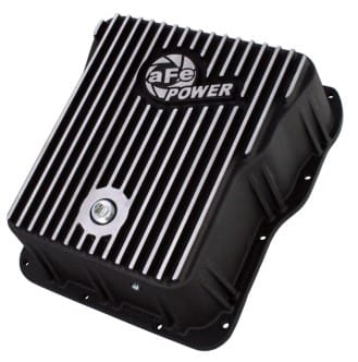 afe power cover trans pan machined trans pan gm diesel trucks 01-12 v8-6.6l machined 46-70072 - image