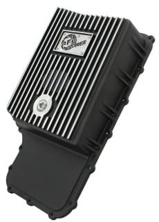 afe power transmission pan black machined 11-14 ford 6r140 trucks v8 6.7l (td) 46-70182 - image