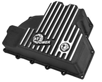 afe engine oil pan black machined; 14-16 dodge ram 1500 ecodiesel 3.0l v6 (td) 46-70282 - image