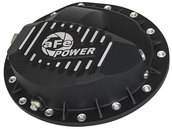 afe power pro series rear differential cover black w/machined fins 16-19 nissan titan xd(aam 9.5-14) 46-70362 - image