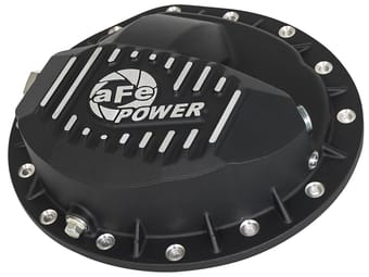 afe power pro series rear differential cover black w/ machined fins 01-13 gm trucks 2500/3500 (gm 9.5-14) 46-70372 - image