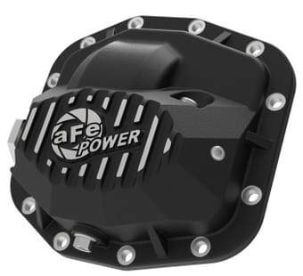 afe pro series front differential cover black 2018+ jeep wrangler (jl) v6 3.6l (dana m186) 46-71010b - image