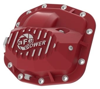 afe pro series front differential cover red 2018+ jeep wrangler (jl) v6 3.6l (dana m186) 46-71010r - image