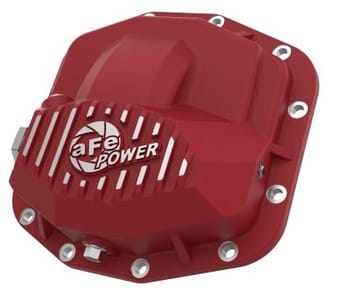 afe power pro series front differential cover red w/machined fins 18-19 jeep jl (dana m210) 46-71030r - image