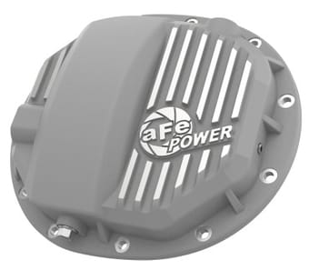afe street series rear differential cover raw 14-19 chevrolet silverado v8 4.3l / 5.3l / 6.2l 46-71120a - image
