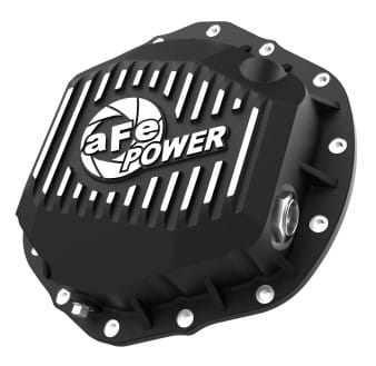 afe street series rear differential cover black w/ machined fins 19-20 ram 2500/3500 46-71150b - image