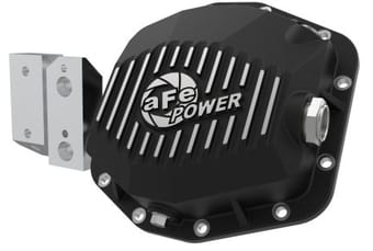 afe street series rear differential cover black w/machined fins 20+ jeep gladiator jt (dana m220) 46-71190b - image