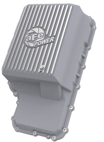 afe 20-21 ford truck w/ 10r140 transmission pan raw power street series w/ machined fins 46-71220a - image