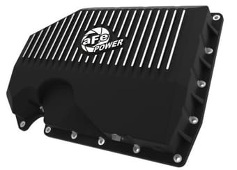 afe 05-19 vw 1.8l/2.0l w/o oil sensor engine oil pan black power street series w/ machined fins 46-71240b - image