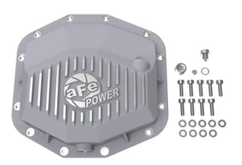 afe 21-22 ram 1500 trx hemi v8 6.2l(sc) street series rear differential cover raw w/ machined fins 46-71280a - image