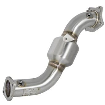 afe twisted steel down-pipe catted 13-16 cadillac ats l4-2.0l (t) 48-34126-hc - image
