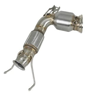 afe twisted steel street series down-pipe 14-19 mini cooper s l4-2.0l (t) 48-36322-hc - image