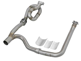 afe power twisted steel y-pipe w/ loop relocation pipe 12-18 jeep wrangler (jk) v6 3.6l 48-46207-pk - image