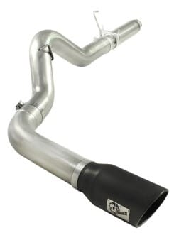afe atlas exhausts dpf-back aluminized steel exhaust dodge diesel trucks 07.5-12 l6-6.7l black tip 49-02016-b - image