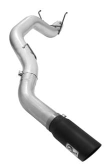 afe atlas 5in dpf-back aluminized steel exh dodge ram diesel 13-14 l6-6.7l mega cab w/ black tip 49-02039-b - image
