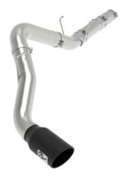 afe atlas 5in dpf-back alum steel exhaust system w/ black tip 19-20 ram diesel trucks l6-6.7l (td) 49-02078-b - image