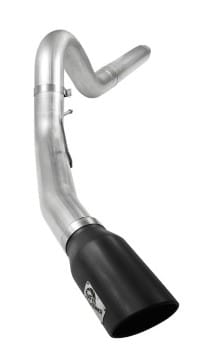 afe atlas 5in dpf-back aluminized steel exh sys, ford diesel trucks 08-10 v8-6.4l (td) black tip 49-03054-b - image