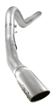 afe atlas 5in dpf-back aluminized steel exh sys, ford diesel trucks 08-10 v8-6.4l (td) polished tip 49-03054-p - image