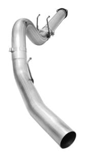 afe atlas exhausts 5in dpf-back aluminized steel exhaust system 2015 ford diesel v8 6.7l (td) no tip 49-03064 - image