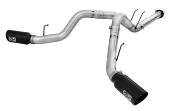 afe atlas exhaust 4in dpf-back al steel 11-14 ford diesel trucks v8-6.7l (td) 49-03065-b - image