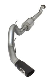 afe atlas exhausts 4in cat-back aluminized steel exhaust sys 2015 ford f-150 v6 3.5l (tt) black tip 49-03069-b - image